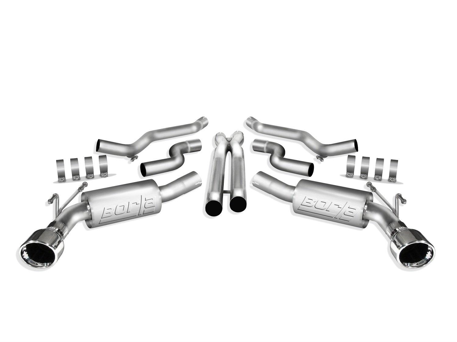 BORLA 140356 Cat-Back Perf. Exhaust System for 2010-2013 Chevrolet Camaro SS V8 T-304 Stainless Steel ATAK Sound Dual Split Rear Exit Single 4.5 INCH Round Polished T-304 Stainless Steel Tips Each Side - High quality product image showing BORLA 140356 Cat-Back Perf. Exhaust System for 2010-2013 Chevrolet Camaro SS V8 T-304 Stainless Steel ATAK Sound Dual Split Rear Exit Single 4.5 INCH Round Polished T-304 Stainless Steel Tips Each Side details and features BORLA 140356 Cat-Back Perf. Exhaust System for 2010-2013 Chevrolet Camaro SS V8 T-304 Stainless Steel ATAK Sound Dual Split Rear Exit Single 4.5 INCH Round Polished T-304 Stainless Steel Tips Each Side - High quality product image showing BORLA 140356 Cat-Back Perf. Exhaust System for 2010-2013 Chevrolet Camaro SS V8 T-304 Stainless Steel ATAK Sound Dual Split Rear Exit Single 4.5 INCH Round Polished T-304 Stainless Steel Tips Each Side details and features