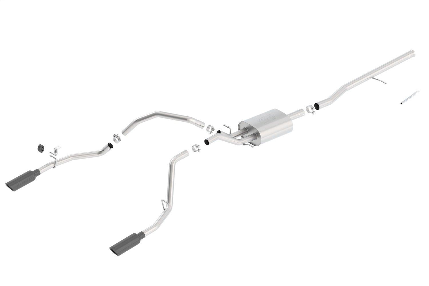 BORLA 140537BC Cat-Back Perf. Exh. Sys. for 14-18 Chevrolet Silverado 1500/ GMC Sierra 1500/ 19 Silverado & Sierra 1500 LD ONLY V8 ATAK Dual Split Rear Exit 4 INCH Rnd. Black Chrome Tips - High quality product image showing BORLA 140537BC Cat-Back Perf. Exh. Sys. for 14-18 Chevrolet Silverado 1500/ GMC Sierra 1500/ 19 Silverado & Sierra 1500 LD ONLY V8 ATAK Dual Split Rear Exit 4 INCH Rnd. Black Chrome Tips details and features BORLA 140537BC Cat-Back Perf. Exh. Sys. for 14-18 Chevrolet Silverado 1500/ GMC Sierra 1500/ 19 Silverado & Sierra 1500 LD ONLY V8 ATAK Dual Split Rear Exit 4 INCH Rnd. Black Chrome Tips - High quality product image showing BORLA 140537BC Cat-Back Perf. Exh. Sys. for 14-18 Chevrolet Silverado 1500/ GMC Sierra 1500/ 19 Silverado & Sierra 1500 LD ONLY V8 ATAK Dual Split Rear Exit 4 INCH Rnd. Black Chrome Tips details and features