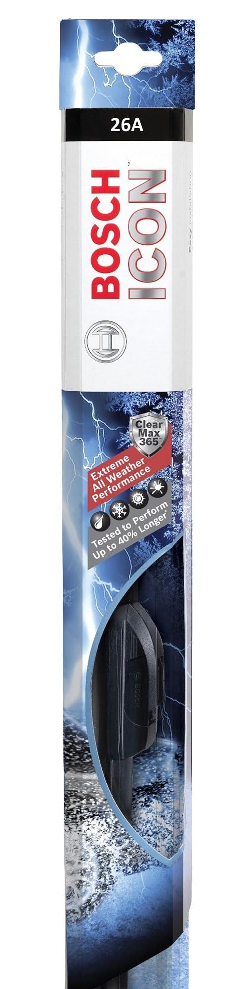 BOSCH 26A ICON Premium Beam Wiper Blade; 26 INCH - Single - High quality product image showing BOSCH 26A ICON Premium Beam Wiper Blade; 26 INCH - Single details and features BOSCH 26A ICON Premium Beam Wiper Blade; 26 INCH - Single - High quality product image showing BOSCH 26A ICON Premium Beam Wiper Blade; 26 INCH - Single details and features