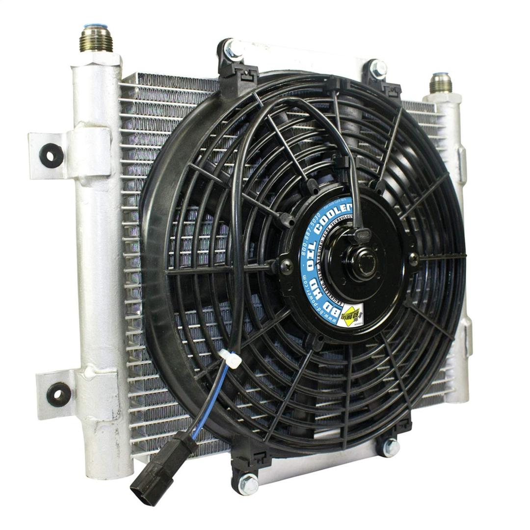 BD DIESEL 1300611 Diesel Xtruded Auxiliary Transmission Oil Cooler; Incl. Fan; -10 JIC Male Connection from The Twister Group BD DIESEL 1300611 Diesel Xtruded Auxiliary Transmission Oil Cooler; Incl. Fan; -10 JIC Male Connection - The Twister Group Tools product
