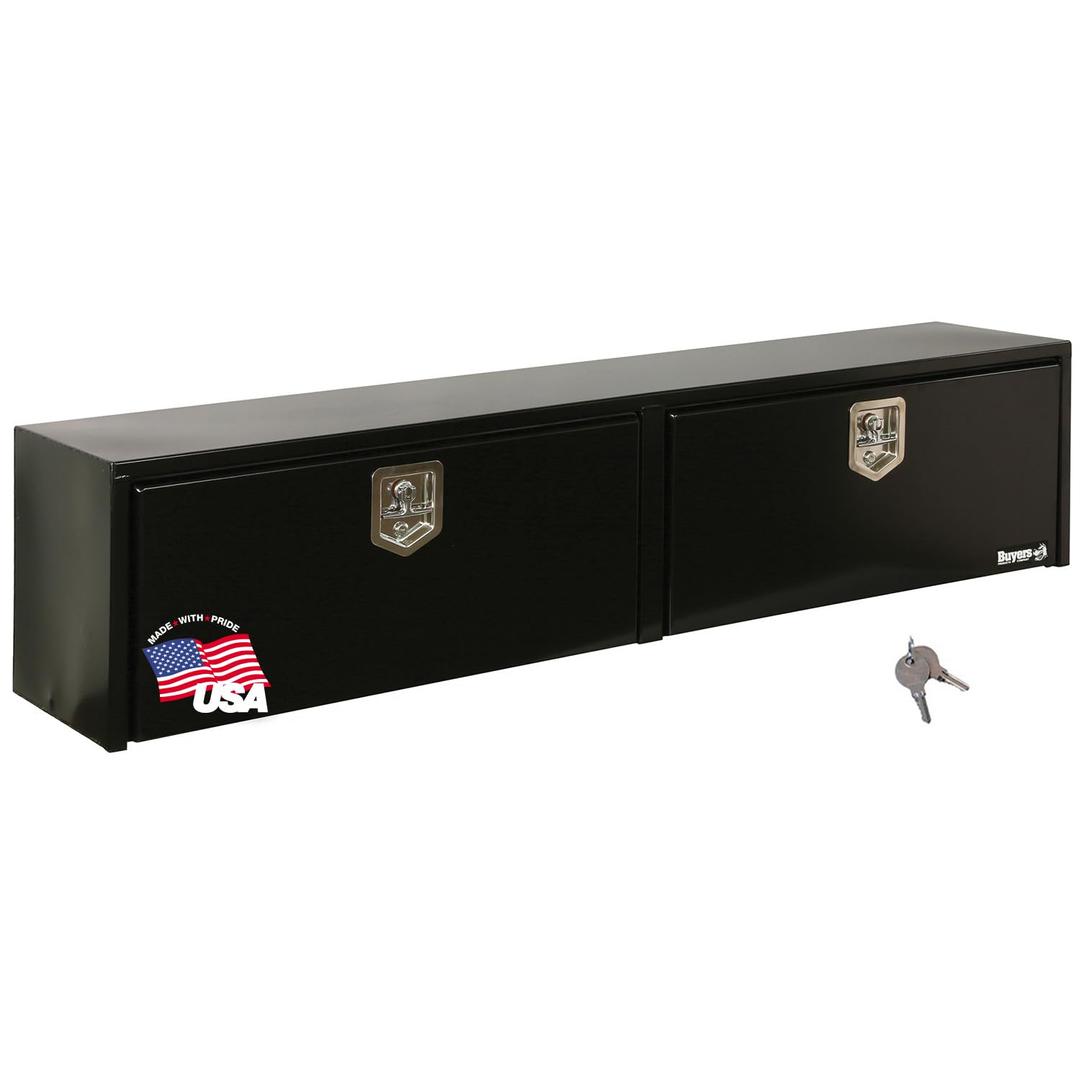 BUYERS PROD 1702940 Black Steel Topsider Truck Box With T-Handle Latch, 16 x 13 x 72 Inch, Truck Tool Box For Storage And Organization, Lockable Tool Chest For Work Trucks from The Twister Group BUYERS PROD 1702940 Black Steel Topsider Truck Box With T-Handle Latch, 16 x 13 x 72 Inch, Truck Tool Box For Storage And Organization, Lockable Tool Chest For Work Trucks - The Twister Group Tools product