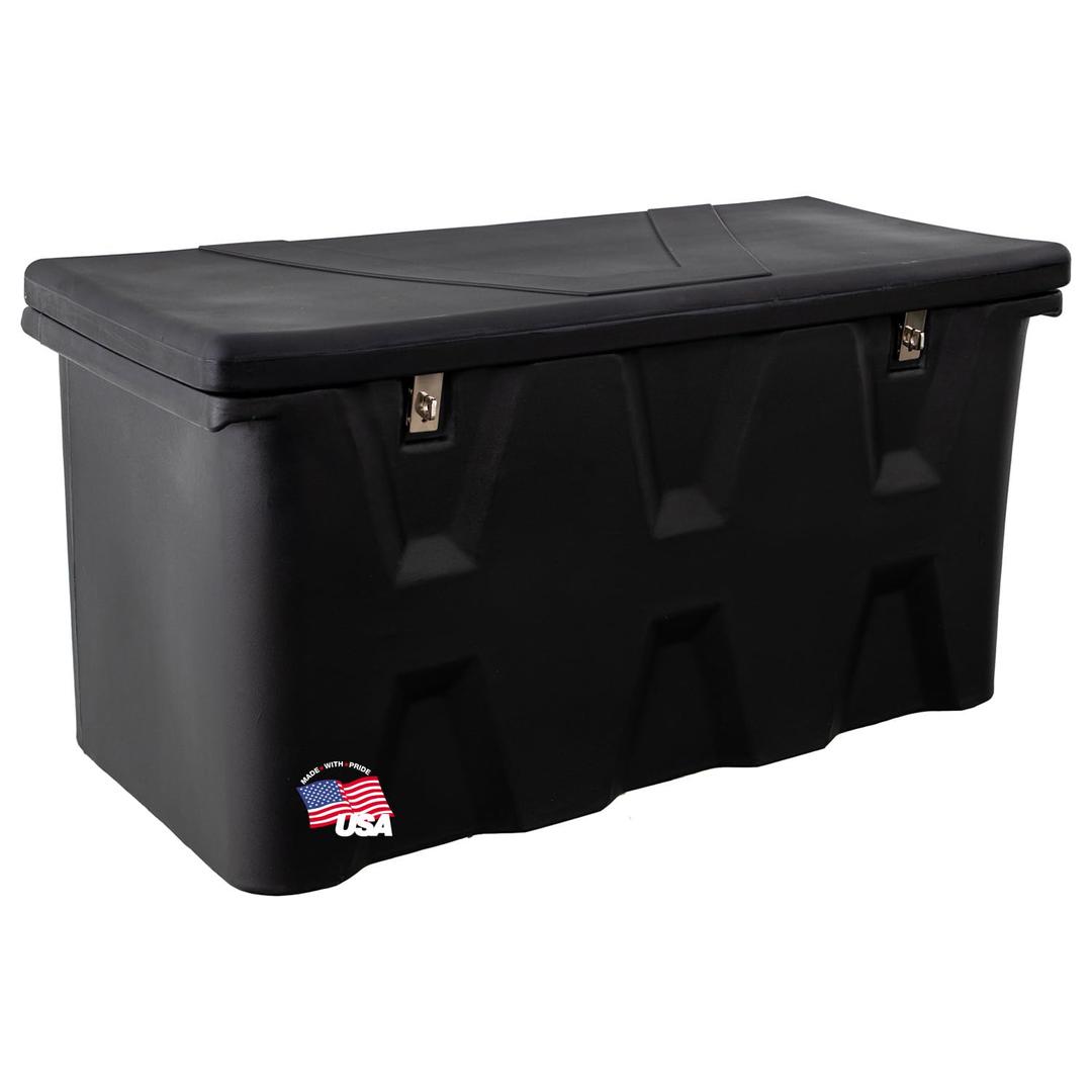 BUYERS PROD 1712240 Black Poly All-Purpose Chest, 44 x 17.5 x 19 Inch, 6.3 cu. ft, Contractor Toolbox For Storage And Organization, Durable Job Box from The Twister Group BUYERS PROD 1712240 Black Poly All-Purpose Chest, 44 x 17.5 x 19 Inch, 6.3 cu. ft, Contractor Toolbox For Storage And Organization, Durable Job Box - The Twister Group Tools product
