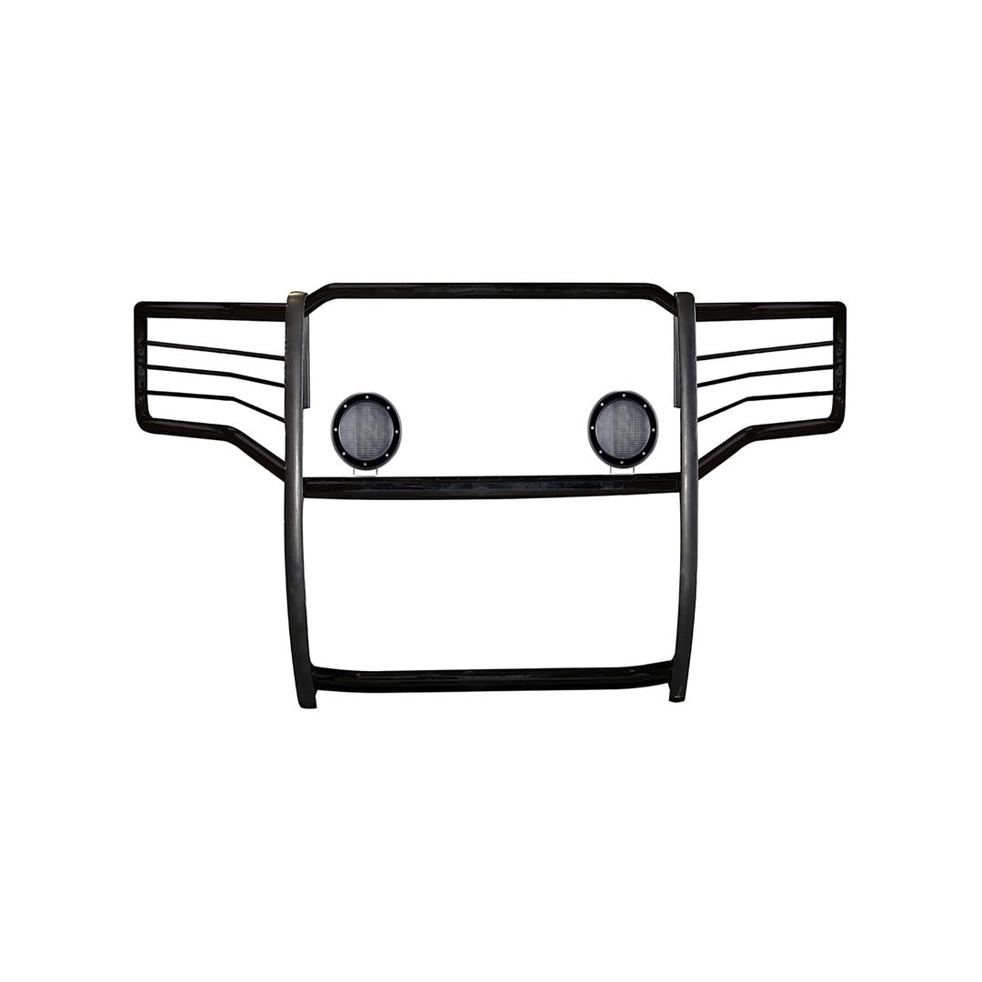 BLACK HORSE 17GS14MA-PLFB Grille brush Bumper Guard Modular Black Come with Pair of 5.3 INCH Dia.LED Lights with Black Trim Rings Compatible with 2015-2019 GMC Sierra 2500 HD|2015-2019 GMC Sierra 3500 HD from The Twister Group BLACK HORSE 17GS14MA-PLFB Grille brush Bumper Guard Modular Black Come with Pair of 5.3 INCH Dia.LED Lights with Black Trim Rings Compatible with 2015-2019 GMC Sierra 2500 HD|2015-2019 GMC Sierra 3500 HD - The Twister Group Tools product