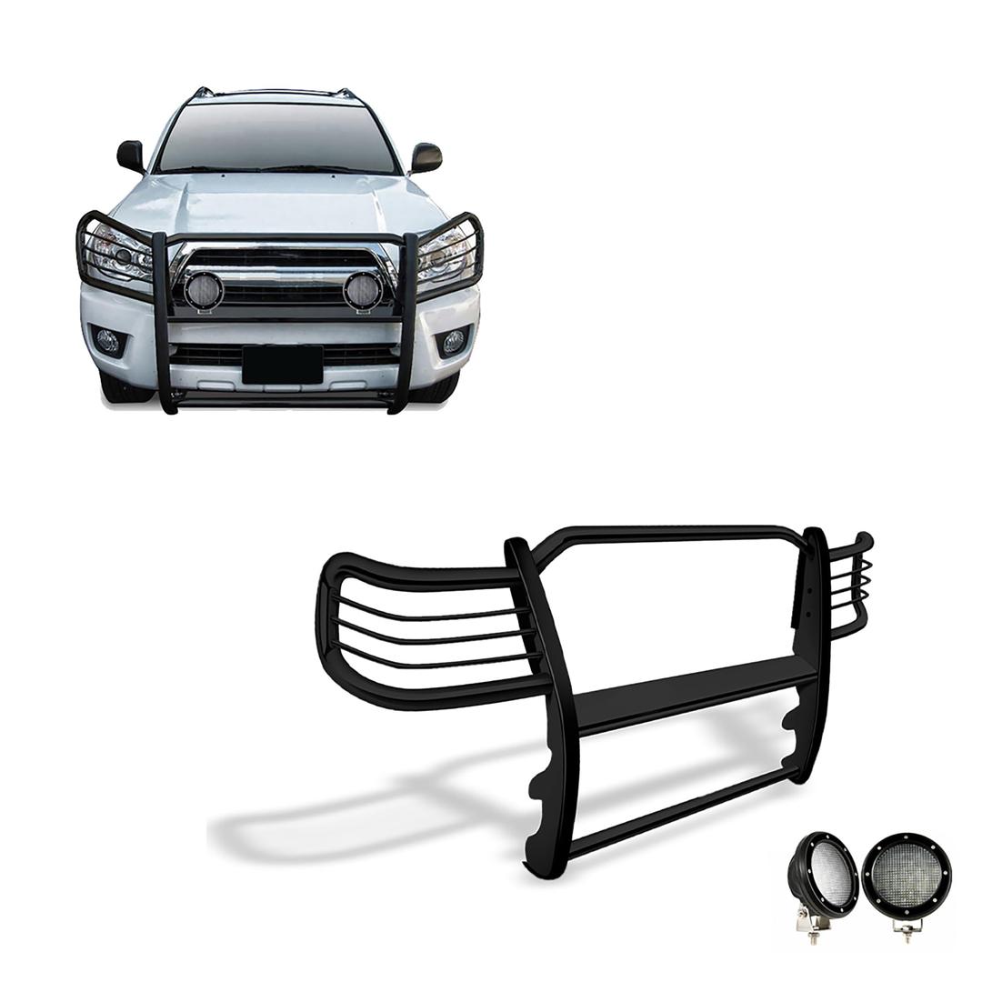 BLACK HORSE 17TU26MA-PLFB Grille brush Bumper Guard Modular Black Come with Pair of 5.3 INCH Dia.LED Lights with Black Trim Rings Compatible with 2003-2009 Lexus GX470|2003-2009 Toyota 4Runner from The Twister Group BLACK HORSE 17TU26MA-PLFB Grille brush Bumper Guard Modular Black Come with Pair of 5.3 INCH Dia.LED Lights with Black Trim Rings Compatible with 2003-2009 Lexus GX470|2003-2009 Toyota 4Runner - The Twister Group Tools product