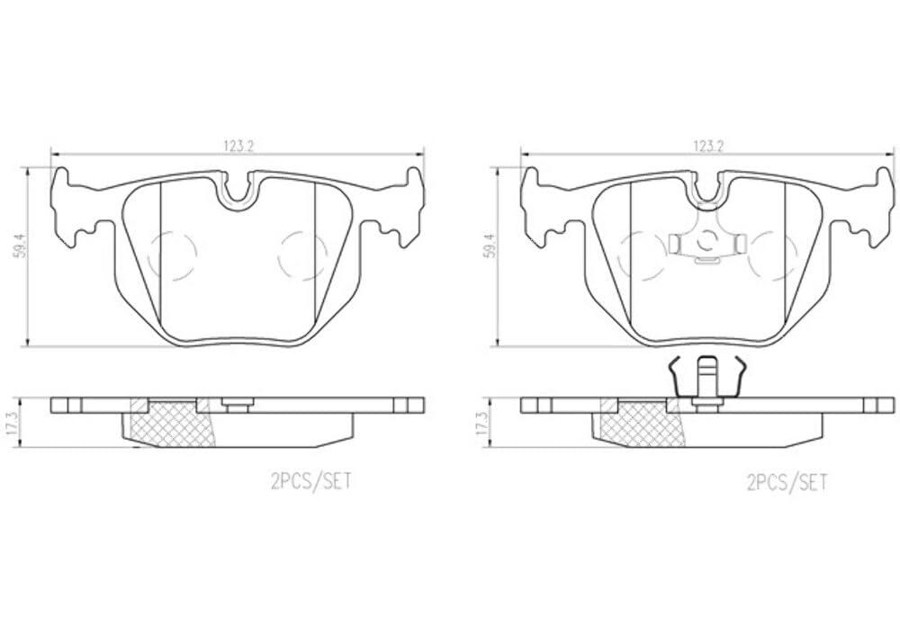 BREMBO P06016N Premium Ceramic Rear Disc Brake Pad Set of 4 - High quality product image showing BREMBO P06016N Premium Ceramic Rear Disc Brake Pad Set of 4 details and features BREMBO P06016N Premium Ceramic Rear Disc Brake Pad Set of 4 - High quality product image showing BREMBO P06016N Premium Ceramic Rear Disc Brake Pad Set of 4 details and features