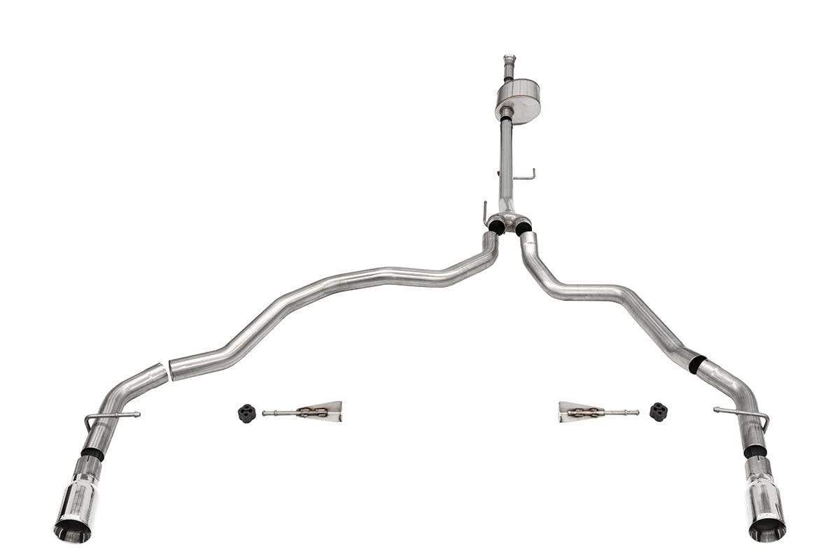 CORSA 21146 3.0 IN Cat-Back (Multiple Options) 2021-22 Ford F-150 5.0L V8 (141.5 INCH WB) Xtreme / Dual Rear / Polished - High quality product image showing CORSA 21146 3.0 IN Cat-Back (Multiple Options) 2021-22 Ford F-150 5.0L V8 (141.5 INCH WB) Xtreme / Dual Rear / Polished details and features CORSA 21146 3.0 IN Cat-Back (Multiple Options) 2021-22 Ford F-150 5.0L V8 (141.5 INCH WB) Xtreme / Dual Rear / Polished - High quality product image showing CORSA 21146 3.0 IN Cat-Back (Multiple Options) 2021-22 Ford F-150 5.0L V8 (141.5 INCH WB) Xtreme / Dual Rear / Polished details and features