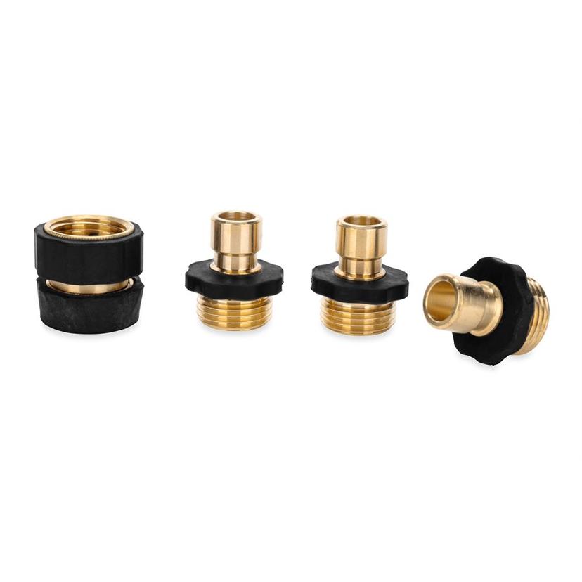 CAMCO 20136 5/8 INCH Brass and Steel Quick Hose Disconnect - Connect and Disconnect Between Multiple Hose Attachments | Automatic Shut-Off When Disconnected | 1 Female & 3 Male Fittings - 4 Count CAMCO 20136 5/8 INCH Brass and Steel Quick Hose Disconnect - Connect and Disconnect Between Multiple Hose Attachments | Automatic Shut-Off When Disconnected | 1 Female & 3 Male Fittings - 4 Count