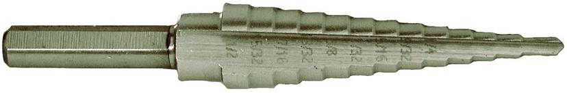 CENTURY 27200 Drill Bit; Step Bit For Use With Metal/ Plastic/ Wood Up To 1/8 Inch Thick; 13 Steps From 1/8 Inch To 1/2 Inch; Zirconium; Steel; Set of 2 CENTURY 27200 Drill Bit; Step Bit For Use With Metal/ Plastic/ Wood Up To 1/8 Inch Thick; 13 Steps From 1/8 Inch To 1/2 Inch; Zirconium; Steel; Set of 2
