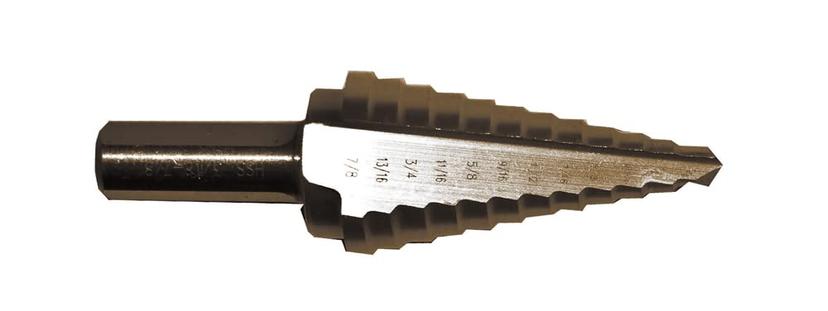 CENTURY 27203 Drill Bit; Step Bit For Use With Metal/ Plastic/ Wood Up To 1/8 Inch Thick; 12 Steps From 3/16 Inch to 7/8 Inch; Zirconium; Steel; Set of 2 CENTURY 27203 Drill Bit; Step Bit For Use With Metal/ Plastic/ Wood Up To 1/8 Inch Thick; 12 Steps From 3/16 Inch to 7/8 Inch; Zirconium; Steel; Set of 2