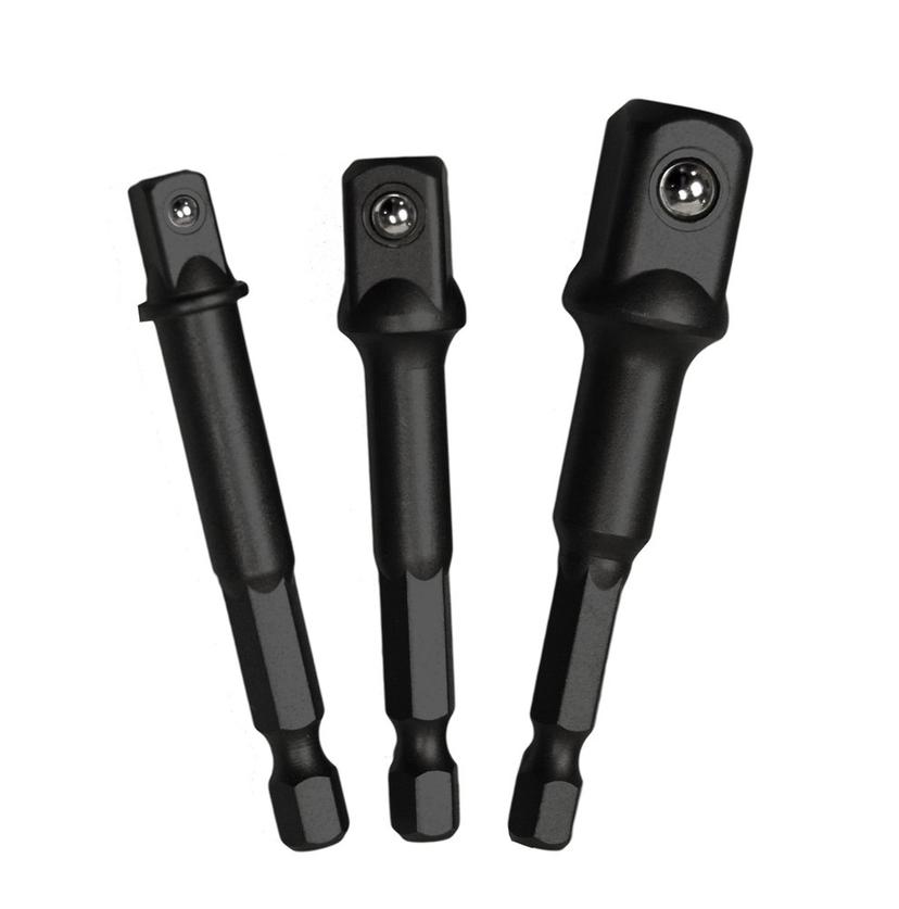 CENTURY 68584 Socket Adapter; IMPACT PRO; 1 Each 1/4 Inch Male Socket x 1/4 Inch Hex Shank/ 3/8 Inch Male Socket x 1/4 Inch Hex Shank/ 1/2 Inch Male Socket x 1/4 Inch Hex Shank; Steel; Set of 3 CENTURY 68584 Socket Adapter; IMPACT PRO; 1 Each 1/4 Inch Male Socket x 1/4 Inch Hex Shank/ 3/8 Inch Male Socket x 1/4 Inch Hex Shank/ 1/2 Inch Male Socket x 1/4 Inch Hex Shank; Steel; Set of 3