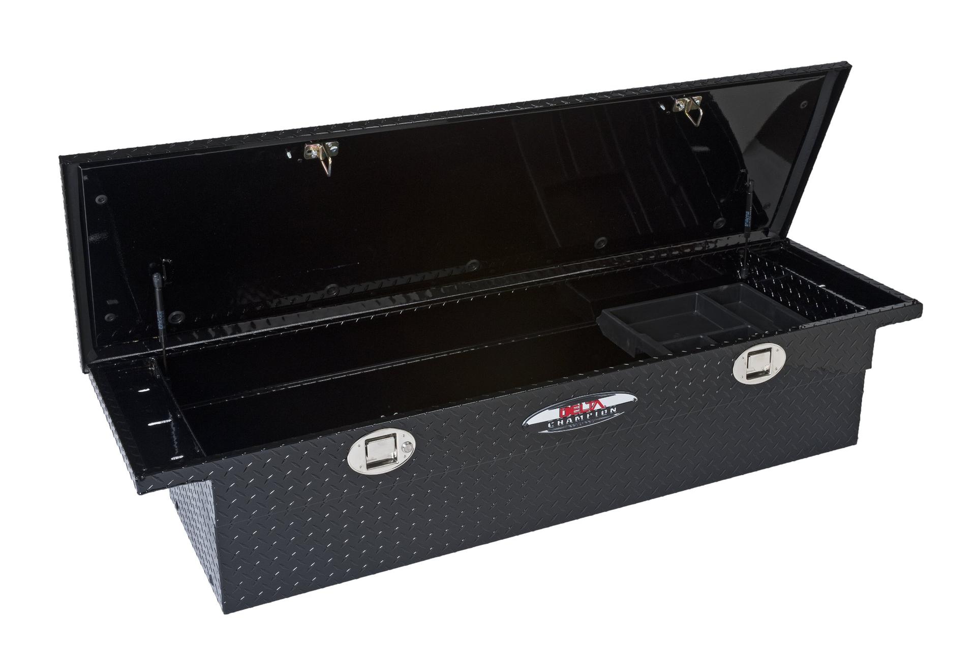 DELTA 1-351002 Crescent Gear-Lock Black Aluminum Low-Profile Single Lid Fullsize Crossover Truck Box - High quality product image showing DELTA 1-351002 Crescent Gear-Lock Black Aluminum Low-Profile Single Lid Fullsize Crossover Truck Box details and features DELTA 1-351002 Crescent Gear-Lock Black Aluminum Low-Profile Single Lid Fullsize Crossover Truck Box - High quality product image showing DELTA 1-351002 Crescent Gear-Lock Black Aluminum Low-Profile Single Lid Fullsize Crossover Truck Box details and features