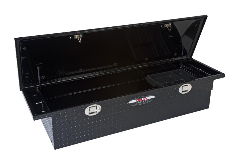 DELTA 1-351002 Crescent Gear-Lock Black Aluminum Low-Profile Single Lid Fullsize Crossover Truck Box DELTA 1-351002 Crescent Gear-Lock Black Aluminum Low-Profile Single Lid Fullsize Crossover Truck Box