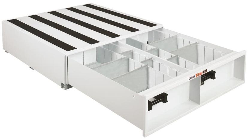 DELTA 662980 StorAll 9 INCH Tall Heavy-Duty Steel Drawer Storage (21 INCHW x 9 INCHH x 48 INCHL) - 5 INCH Deep Drawer DELTA 662980 StorAll 9 INCH Tall Heavy-Duty Steel Drawer Storage (21 INCHW x 9 INCHH x 48 INCHL) - 5 INCH Deep Drawer