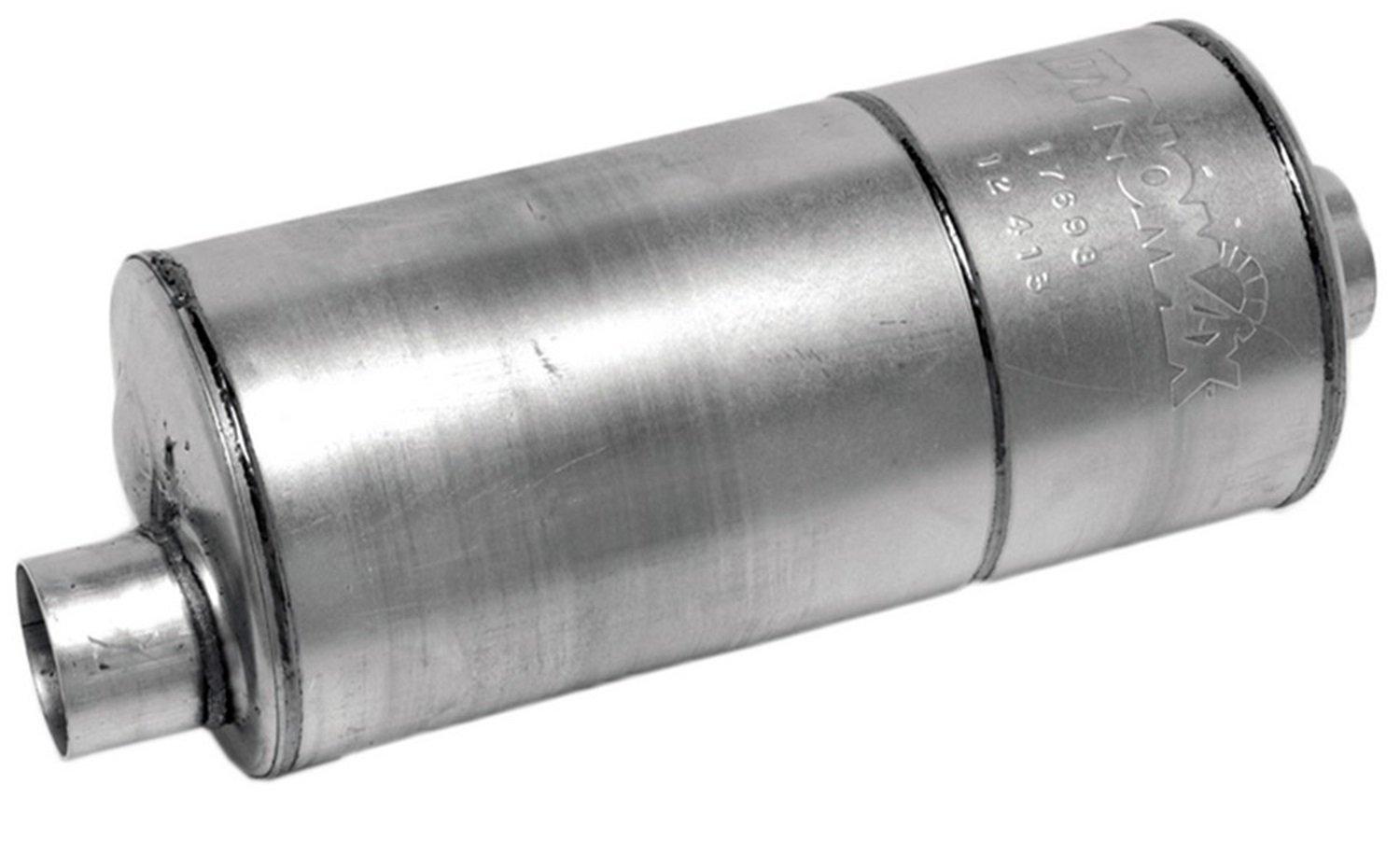 DYNOMAX 17698 Exhaust Muffler; Super Turbo; 8-3/8 Inch Diameter Aluminized Steel Case; 3 Inch Offset Inlet; 3 Inch Offset Outlet; 18 Inch Case Length/ 24 Inch Overall Length - High quality product image showing DYNOMAX 17698 Exhaust Muffler; Super Turbo; 8-3/8 Inch Diameter Aluminized Steel Case; 3 Inch Offset Inlet; 3 Inch Offset Outlet; 18 Inch Case Length/ 24 Inch Overall Length details and features DYNOMAX 17698 Exhaust Muffler; Super Turbo; 8-3/8 Inch Diameter Aluminized Steel Case; 3 Inch Offset Inlet; 3 Inch Offset Outlet; 18 Inch Case Length/ 24 Inch Overall Length - High quality product image showing DYNOMAX 17698 Exhaust Muffler; Super Turbo; 8-3/8 Inch Diameter Aluminized Steel Case; 3 Inch Offset Inlet; 3 Inch Offset Outlet; 18 Inch Case Length/ 24 Inch Overall Length details and features