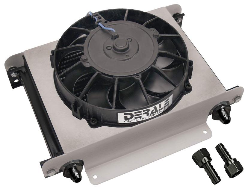 DERALE 13760 Hyper-Cool Remote Mount Fluid Cooler, Black DERALE 13760 Hyper-Cool Remote Mount Fluid Cooler, Black