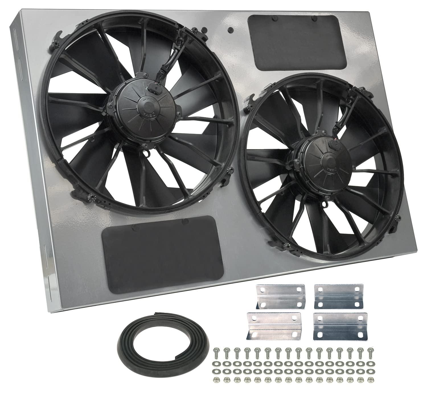 DERALE 16927 Performance Gray/Black High Output Dual Radiator Fan - High quality product image showing DERALE 16927 Performance Gray/Black High Output Dual Radiator Fan details and features DERALE 16927 Performance Gray/Black High Output Dual Radiator Fan - High quality product image showing DERALE 16927 Performance Gray/Black High Output Dual Radiator Fan details and features