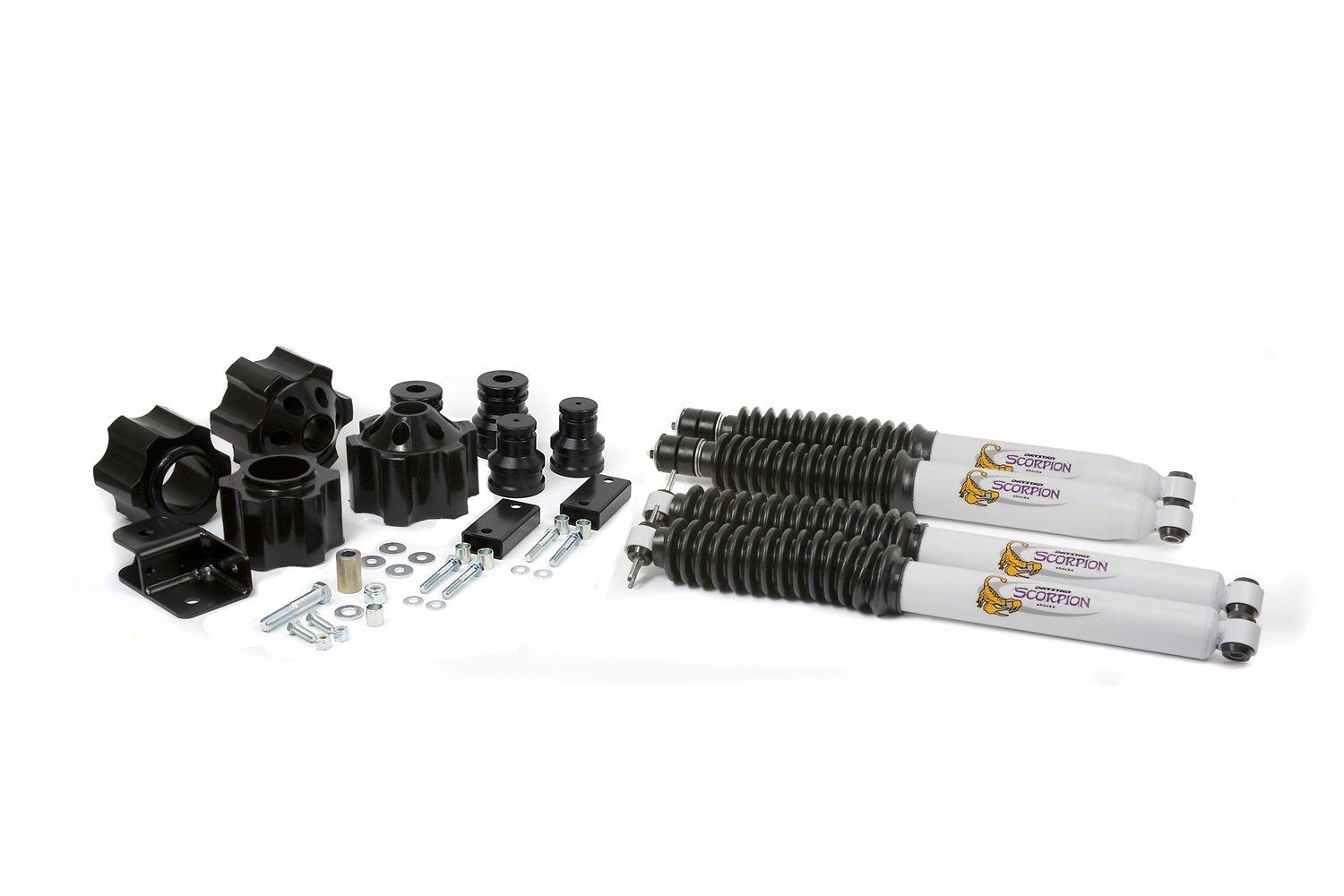 DAYSTAR KJ09153BK Jeep JK Wrangler 3 INCH Lift Kit with bump stop extensions, track bar bracket, and front and rear shocks, fits 2007 to 2017 2/4WD, all transmissions, Made in America, Black - High quality product image showing DAYSTAR KJ09153BK Jeep JK Wrangler 3 INCH Lift Kit with bump stop extensions, track bar bracket, and front and rear shocks, fits 2007 to 2017 2/4WD, all transmissions, Made in America, Black details and features DAYSTAR KJ09153BK Jeep JK Wrangler 3 INCH Lift Kit with bump stop extensions, track bar bracket, and front and rear shocks, fits 2007 to 2017 2/4WD, all transmissions, Made in America, Black - High quality product image showing DAYSTAR KJ09153BK Jeep JK Wrangler 3 INCH Lift Kit with bump stop extensions, track bar bracket, and front and rear shocks, fits 2007 to 2017 2/4WD, all transmissions, Made in America, Black details and features