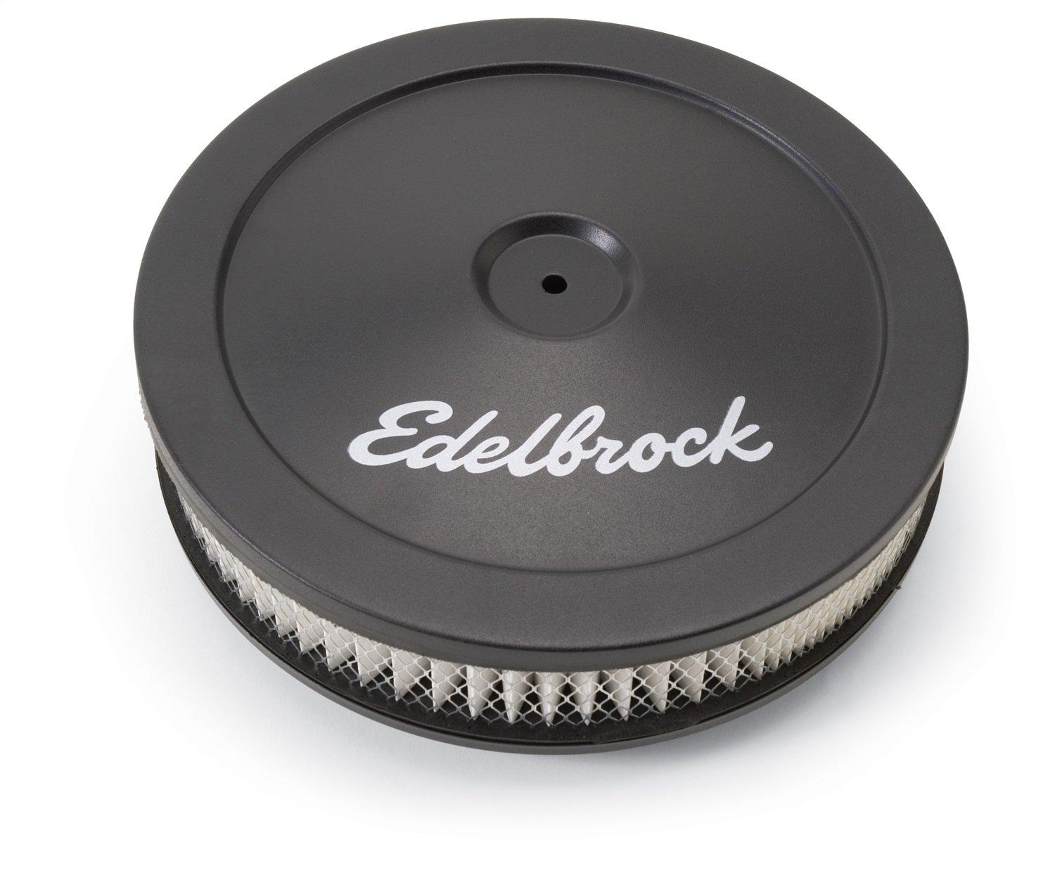 EDELBROCK 1203 Pro-Flo Black 10 INCH Round Air Cleaner with 2 INCH Paper Element - High quality product image showing EDELBROCK 1203 Pro-Flo Black 10 INCH Round Air Cleaner with 2 INCH Paper Element details and features EDELBROCK 1203 Pro-Flo Black 10 INCH Round Air Cleaner with 2 INCH Paper Element - High quality product image showing EDELBROCK 1203 Pro-Flo Black 10 INCH Round Air Cleaner with 2 INCH Paper Element details and features