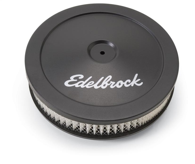 EDELBROCK 1203 Pro-Flo Black 10 INCH Round Air Cleaner with 2 INCH Paper Element EDELBROCK 1203 Pro-Flo Black 10 INCH Round Air Cleaner with 2 INCH Paper Element