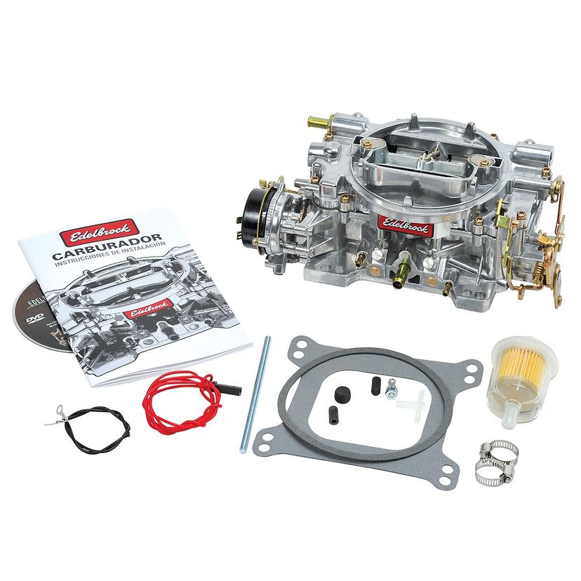EDELBROCK 1406 CARB 600 ELECTRIC CHOKE, 4-Barrel; 600 Cubic Feet Per Minute (CFM)/ Calibrated 2 Percent Leaner Than Edelbrock 1405; Square-Flange; Electric Choke; Air Valve Secondaries; Gasoline; Silver EDELBROCK 1406 CARB 600 ELECTRIC CHOKE, 4-Barrel; 600 Cubic Feet Per Minute (CFM)/ Calibrated 2 Percent Leaner Than Edelbrock 1405; Square-Flange; Electric Choke; Air Valve Secondaries; Gasoline; Silver