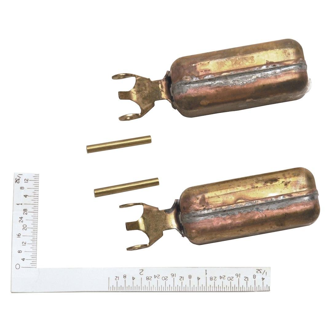 EDELBROCK 1469 FLOAT & HINGE PIN 2 EA, Side Hung Float; Brass; Non-Adjustable; With 2 Pins/ 2 Floats/ Float Setting Gauge - High quality product image showing EDELBROCK 1469 FLOAT & HINGE PIN 2 EA, Side Hung Float; Brass; Non-Adjustable; With 2 Pins/ 2 Floats/ Float Setting Gauge details and features EDELBROCK 1469 FLOAT & HINGE PIN 2 EA, Side Hung Float; Brass; Non-Adjustable; With 2 Pins/ 2 Floats/ Float Setting Gauge - High quality product image showing EDELBROCK 1469 FLOAT & HINGE PIN 2 EA, Side Hung Float; Brass; Non-Adjustable; With 2 Pins/ 2 Floats/ Float Setting Gauge details and features