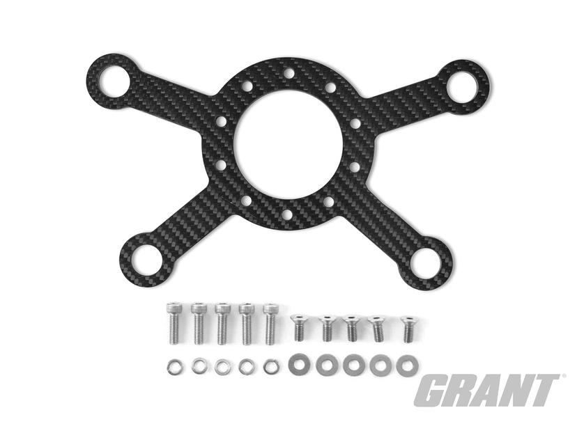 GRANT 264 Carbon Fiber 4 Hole Switch Plate for Steering Wheel 3mm Low Gloss GRANT 264 Carbon Fiber 4 Hole Switch Plate for Steering Wheel 3mm Low Gloss