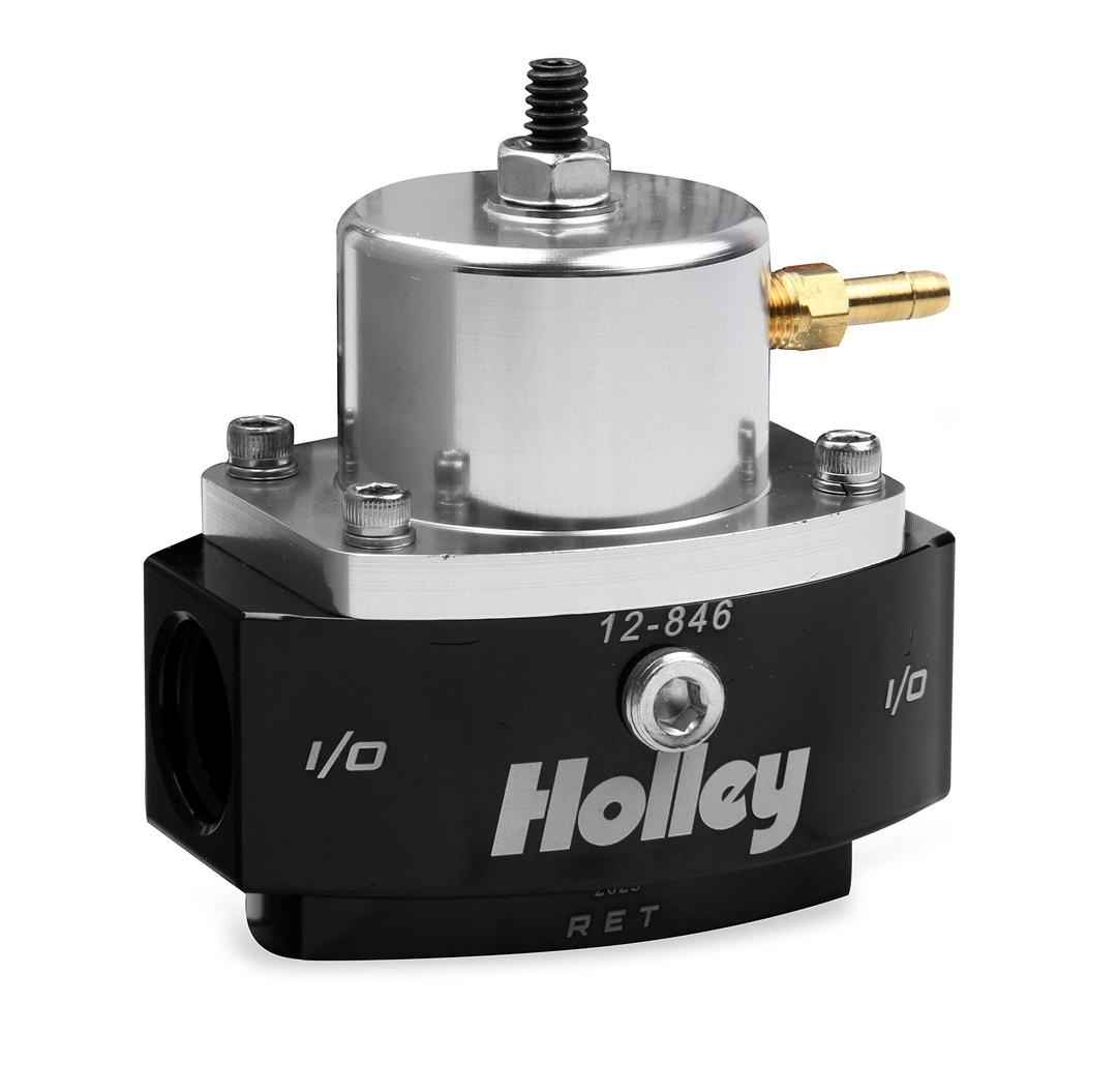 HOLLEY 12-846 8AN Inlet/Outlet 6AN Return 40-70 PSI Billet Fuel Pressure Regulator from The Twister Group HOLLEY 12-846 8AN Inlet/Outlet 6AN Return 40-70 PSI Billet Fuel Pressure Regulator - The Twister Group Tools product