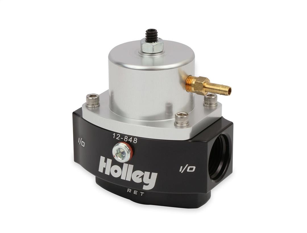 HOLLEY 12848 12-848 10AN Inlet / Outlet 8AN Return 40-70 PSI Billet Fuel Pressure Regulator, Black Anodized from The Twister Group HOLLEY 12848 12-848 10AN Inlet / Outlet 8AN Return 40-70 PSI Billet Fuel Pressure Regulator, Black Anodized - The Twister Group Tools product