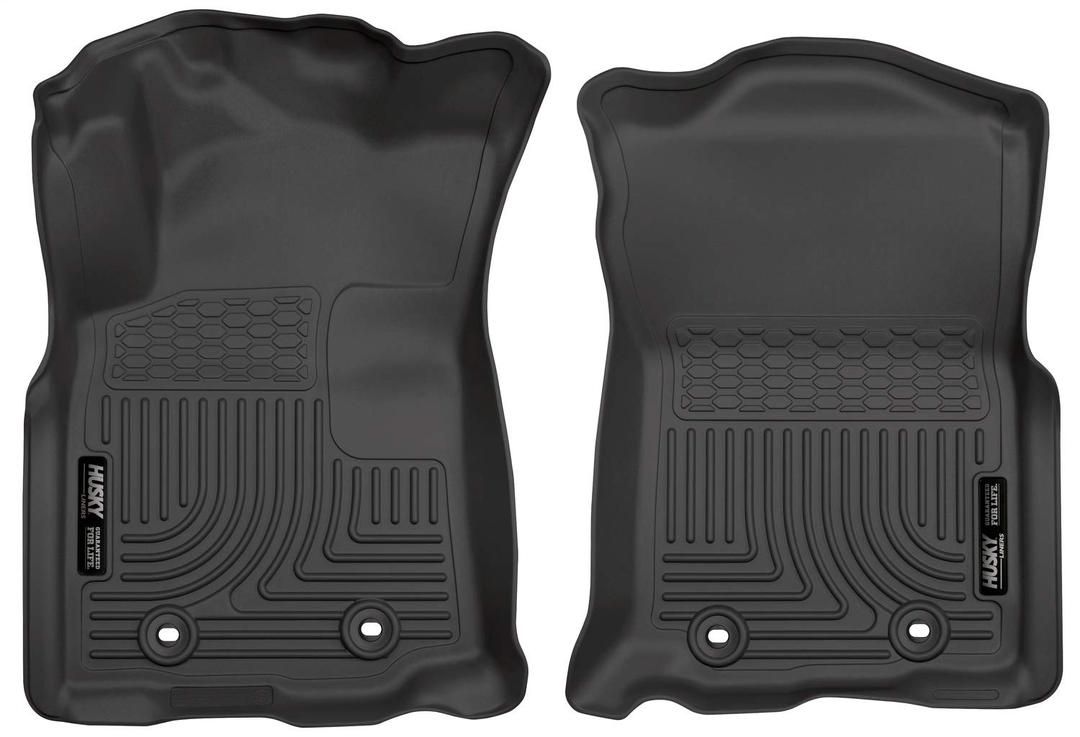 HUSKY LINERS 13981 Weatherbeater Floor Mats | Fits 2018 - 2023 Toyota Tacoma (Standard Transmission, Crew, Double Cab, Access Cab) | Front Row, 2-pc Black from The Twister Group HUSKY LINERS 13981 Weatherbeater Floor Mats | Fits 2018 - 2023 Toyota Tacoma (Standard Transmission, Crew, Double Cab, Access Cab) | Front Row, 2-pc Black - The Twister Group Tools product