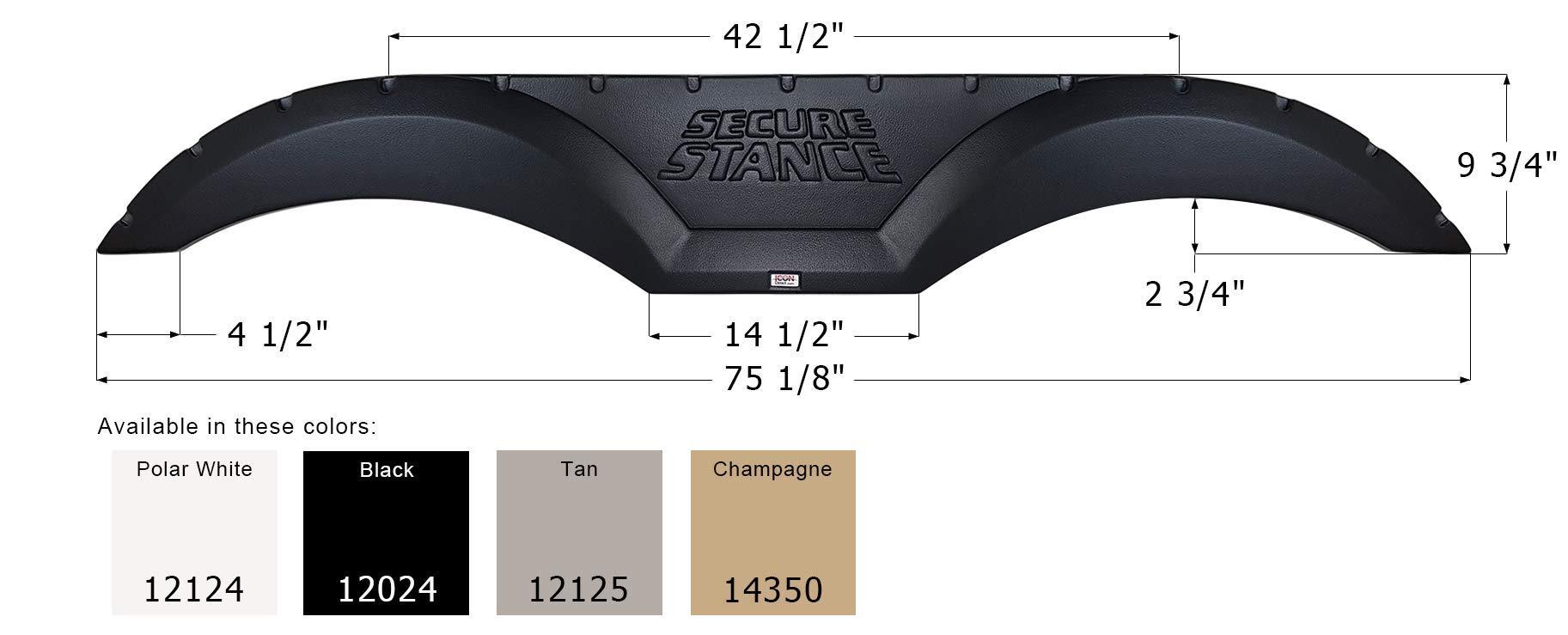 ICON 14350 Tandem Axle Fender Skirt FS2024 for Thor - Champagne - High quality product image showing ICON 14350 Tandem Axle Fender Skirt FS2024 for Thor - Champagne details and features ICON 14350 Tandem Axle Fender Skirt FS2024 for Thor - Champagne - High quality product image showing ICON 14350 Tandem Axle Fender Skirt FS2024 for Thor - Champagne details and features