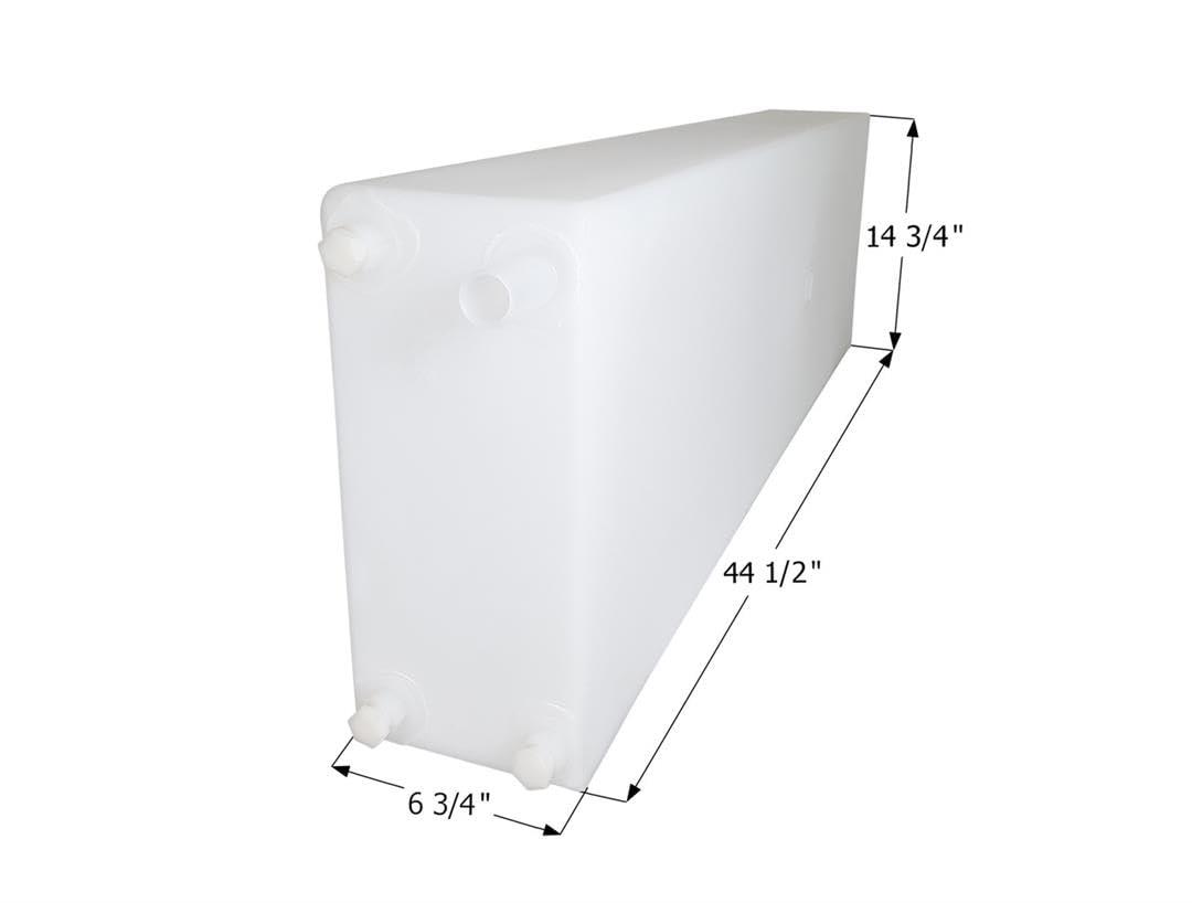 ICON 14434 Fresh Water Tank, WT3742, 44 1/2 x 14 3/4 x 6 3/4, 18 Gal., w/ 1/2 INCH Fittings - High quality product image showing ICON 14434 Fresh Water Tank, WT3742, 44 1/2 x 14 3/4 x 6 3/4, 18 Gal., w/ 1/2 INCH Fittings details and features ICON 14434 Fresh Water Tank, WT3742, 44 1/2 x 14 3/4 x 6 3/4, 18 Gal., w/ 1/2 INCH Fittings - High quality product image showing ICON 14434 Fresh Water Tank, WT3742, 44 1/2 x 14 3/4 x 6 3/4, 18 Gal., w/ 1/2 INCH Fittings details and features