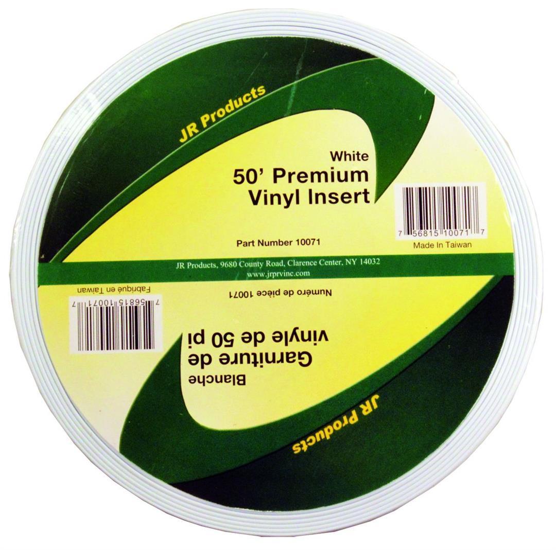 JR PRODUCTS 10071 Premium Vinyl Insert - White, 1 INCH x 50 from The Twister Group JR PRODUCTS 10071 Premium Vinyl Insert - White, 1 INCH x 50 - The Twister Group Tools product