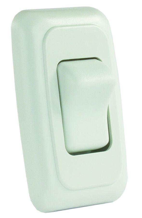 JR PRODUCTS 12005 White Single SPST On-Off Switch with Bezel from The Twister Group JR PRODUCTS 12005 White Single SPST On-Off Switch with Bezel - The Twister Group Tools product
