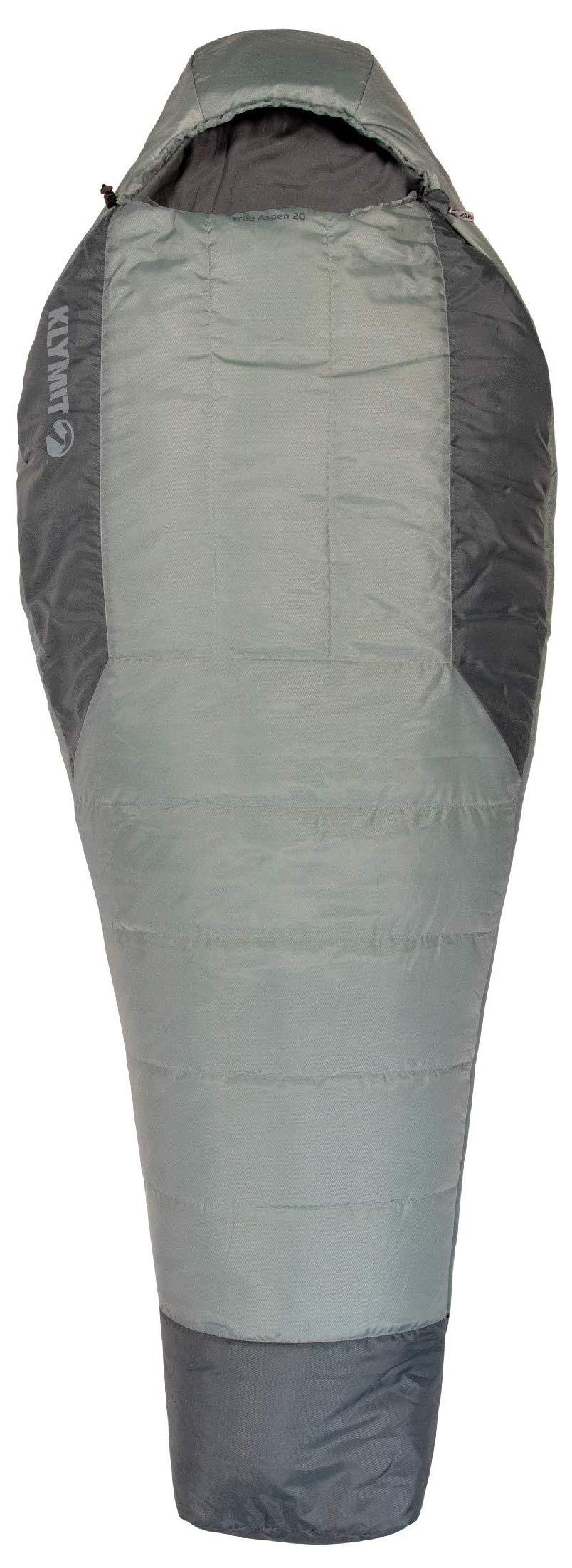 KLYMIT 13WAGR20C Wild Aspen Lightweight Mummy Sleeping Bag, 20 Degree Sleeping Bag for Camping, Hiking, and Backpacking in Cold Weather, Regular from The Twister Group KLYMIT 13WAGR20C Wild Aspen Lightweight Mummy Sleeping Bag, 20 Degree Sleeping Bag for Camping, Hiking, and Backpacking in Cold Weather, Regular - The Twister Group Tools product