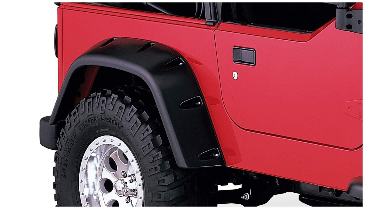 BUSHWACKER 10030-07 Pocket/Rivet Style Rear Fender Flares | 2-Piece Set, Black, Smooth Finish Fits 1997-2006 Jeep Wrangler TJ - High quality product image showing BUSHWACKER 10030-07 Pocket/Rivet Style Rear Fender Flares | 2-Piece Set, Black, Smooth Finish Fits 1997-2006 Jeep Wrangler TJ details and features BUSHWACKER 10030-07 Pocket/Rivet Style Rear Fender Flares | 2-Piece Set, Black, Smooth Finish Fits 1997-2006 Jeep Wrangler TJ - High quality product image showing BUSHWACKER 10030-07 Pocket/Rivet Style Rear Fender Flares | 2-Piece Set, Black, Smooth Finish Fits 1997-2006 Jeep Wrangler TJ details and features