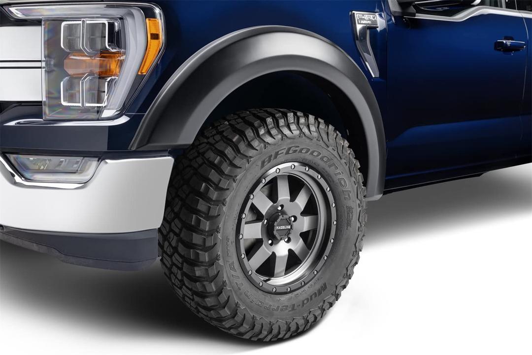 BUSHWACKER 20137-02 Extend-A-Fender Extended Front Fender Flares | 2-Piece Set, Black, Smooth Finish Fits 2021-2024 Ford F-150 from The Twister Group BUSHWACKER 20137-02 Extend-A-Fender Extended Front Fender Flares | 2-Piece Set, Black, Smooth Finish Fits 2021-2024 Ford F-150 - The Twister Group Tools product