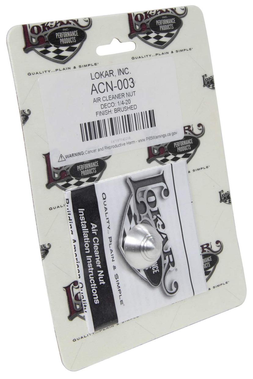 LOKAR ACN-003 Performance Products Air Cleaner Nut - Deco -1/4-20 -Brushed LOKAR ACN-003 Performance Products Air Cleaner Nut - Deco -1/4-20 -Brushed