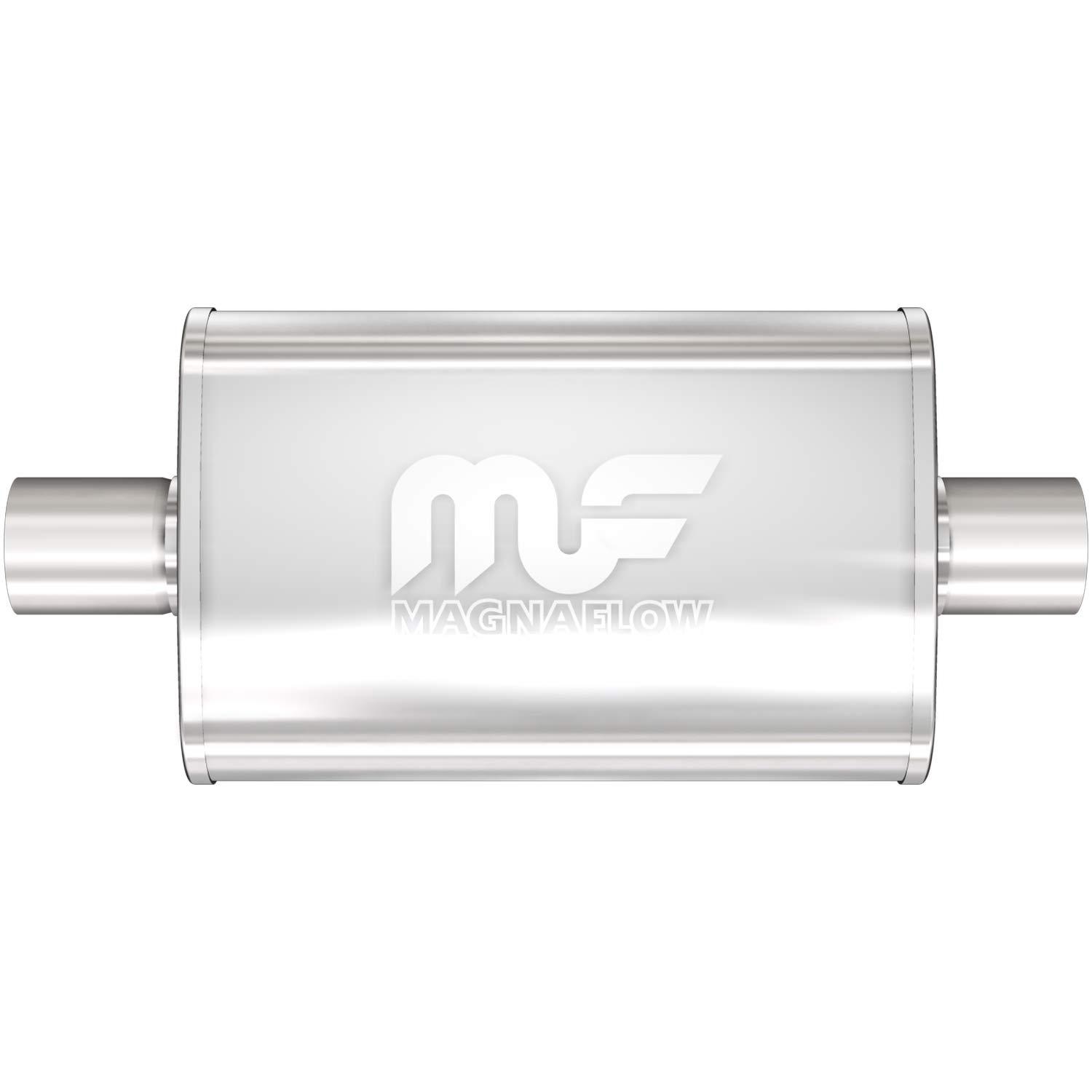 MAGNAFLOW 11216 Exhaust Muffler 2.5 INCH Inlet/Outlet, 4x9x14 INCH Oval, Stainless Steel, Satin Finish - High quality product image showing MAGNAFLOW 11216 Exhaust Muffler 2.5 INCH Inlet/Outlet, 4x9x14 INCH Oval, Stainless Steel, Satin Finish details and features MAGNAFLOW 11216 Exhaust Muffler 2.5 INCH Inlet/Outlet, 4x9x14 INCH Oval, Stainless Steel, Satin Finish - High quality product image showing MAGNAFLOW 11216 Exhaust Muffler 2.5 INCH Inlet/Outlet, 4x9x14 INCH Oval, Stainless Steel, Satin Finish details and features