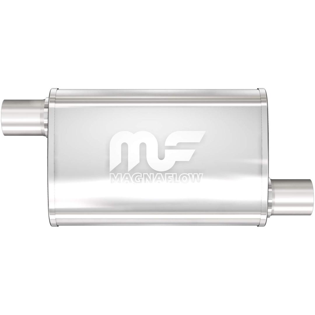 MAGNAFLOW 11266 Exhaust Muffler 2.5 INCH/2.5 INCH Inlet/Outlet, 4x9x18 INCH Oval, Stainless Steel, Satin Finish from The Twister Group MAGNAFLOW 11266 Exhaust Muffler 2.5 INCH/2.5 INCH Inlet/Outlet, 4x9x18 INCH Oval, Stainless Steel, Satin Finish - The Twister Group Tools product