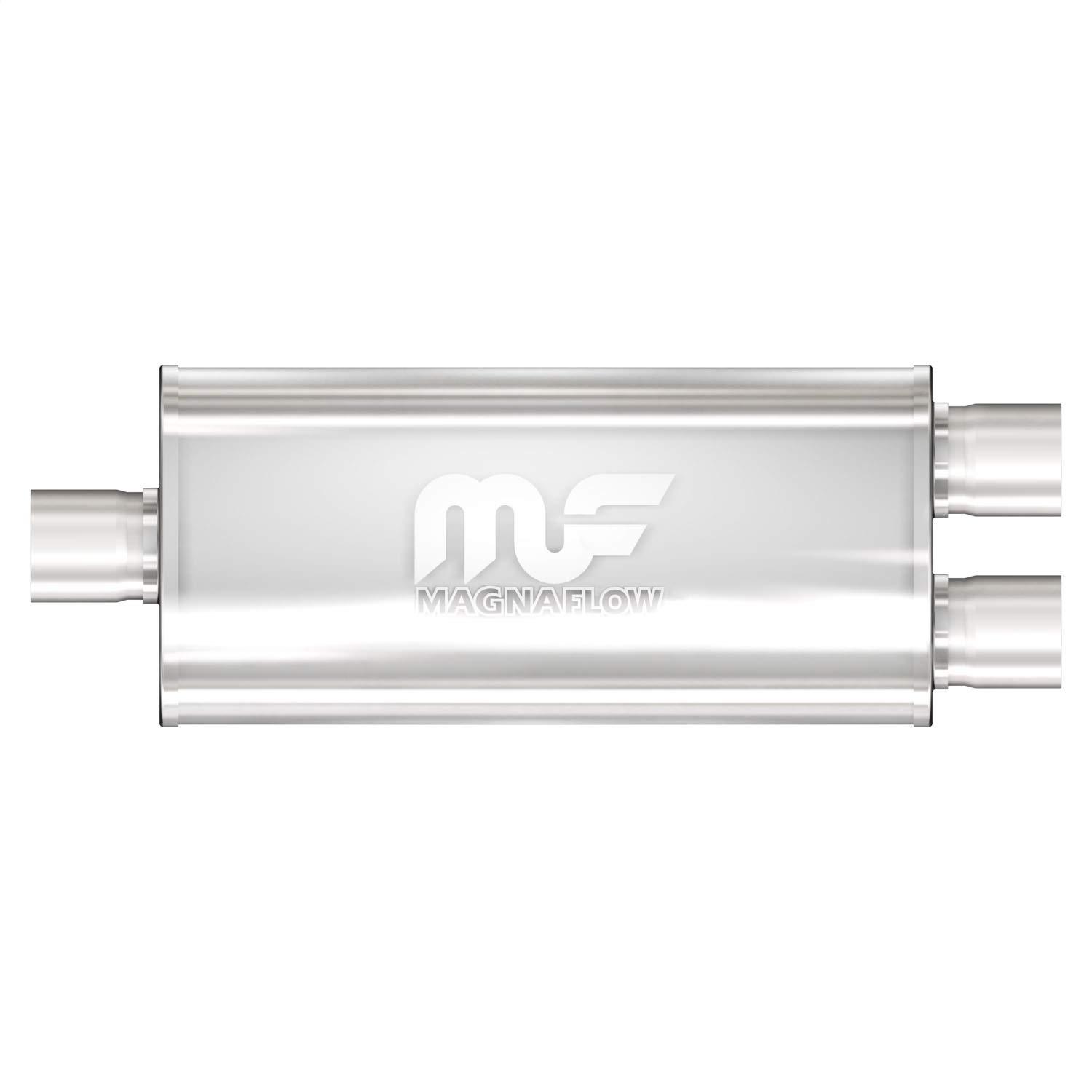 MAGNAFLOW 12158 Exhaust Muffler 2.5 INCH/2.5 INCH Inlet/Outlet, 5x8x14 INCH Oval, Stainless Steel, Satin Finish - High quality product image showing MAGNAFLOW 12158 Exhaust Muffler 2.5 INCH/2.5 INCH Inlet/Outlet, 5x8x14 INCH Oval, Stainless Steel, Satin Finish details and features MAGNAFLOW 12158 Exhaust Muffler 2.5 INCH/2.5 INCH Inlet/Outlet, 5x8x14 INCH Oval, Stainless Steel, Satin Finish - High quality product image showing MAGNAFLOW 12158 Exhaust Muffler 2.5 INCH/2.5 INCH Inlet/Outlet, 5x8x14 INCH Oval, Stainless Steel, Satin Finish details and features