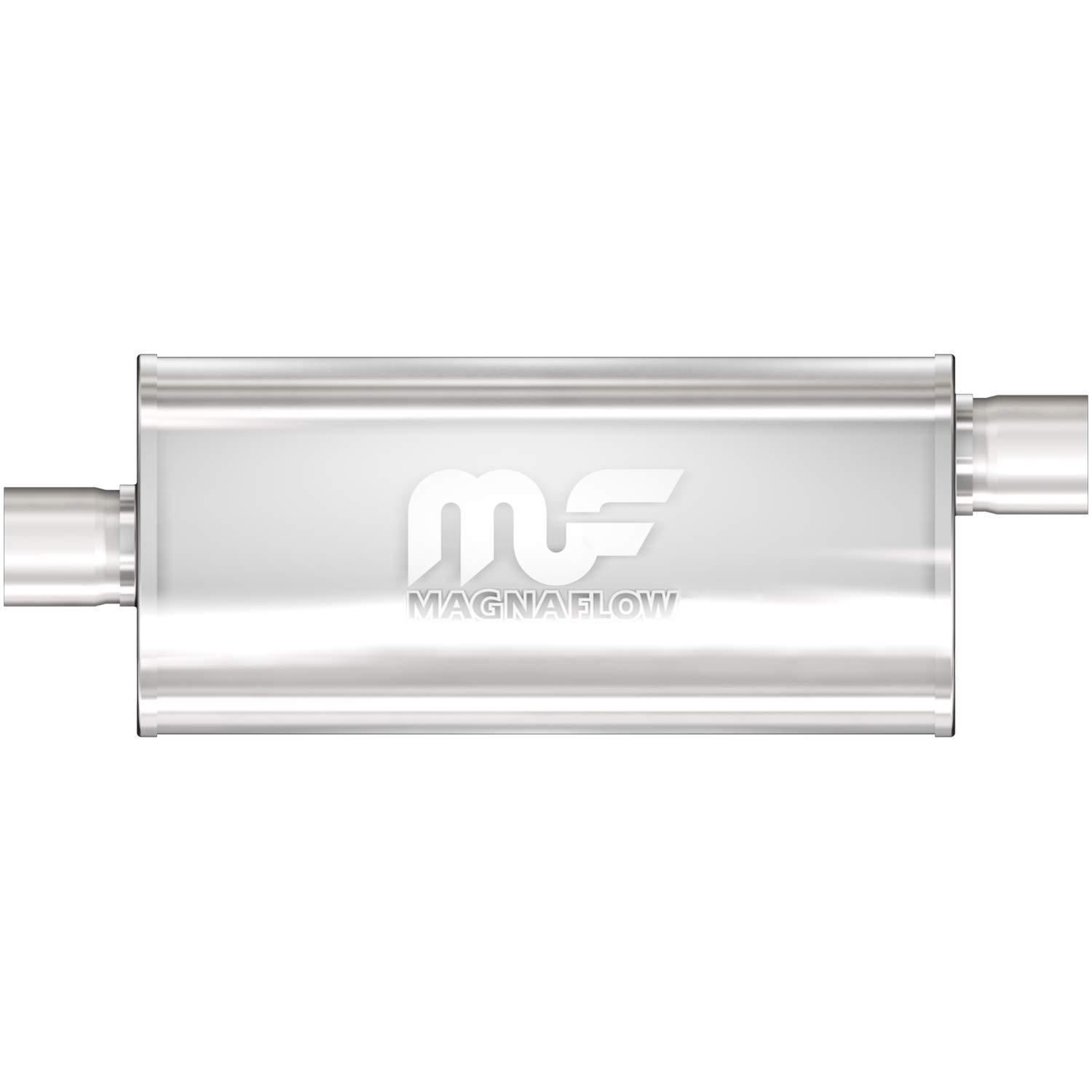 MAGNAFLOW 12226 Exhaust Muffler 2.5 INCH/2.5 INCH Inlet/Outlet, 5x8x14 INCH Oval, Stainless Steel, Satin Finish - High quality product image showing MAGNAFLOW 12226 Exhaust Muffler 2.5 INCH/2.5 INCH Inlet/Outlet, 5x8x14 INCH Oval, Stainless Steel, Satin Finish details and features MAGNAFLOW 12226 Exhaust Muffler 2.5 INCH/2.5 INCH Inlet/Outlet, 5x8x14 INCH Oval, Stainless Steel, Satin Finish - High quality product image showing MAGNAFLOW 12226 Exhaust Muffler 2.5 INCH/2.5 INCH Inlet/Outlet, 5x8x14 INCH Oval, Stainless Steel, Satin Finish details and features
