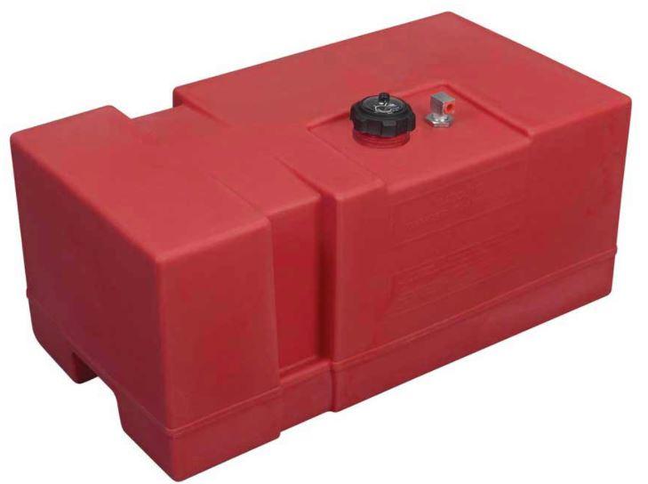 MOELLER 031618 18 GALLON TOPSIDE FUEL TANK, 18 Gallon Capacity; Highly Corrosive Ethanol; Polyethylene; Top Side; Red; Threaded Kelch; Rectangular Belly; 28 Inch Length x 15 Inch Width x 12.38 Inch Height; For Marine Applications from The Twister Group MOELLER 031618 18 GALLON TOPSIDE FUEL TANK, 18 Gallon Capacity; Highly Corrosive Ethanol; Polyethylene; Top Side; Red; Threaded Kelch; Rectangular Belly; 28 Inch Length x 15 Inch Width x 12.38 Inch Height; For Marine Applications - The Twister Group Tools product