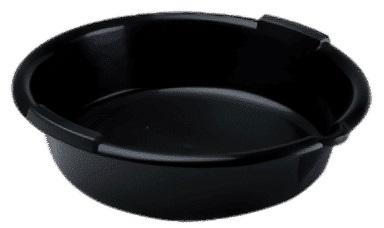 MIDWEST CAN 6370 7 QT ROUND DRAIN PAN, 7 Quart Capacity; 14-3/4 Inch Diameter; 4 Inch Height; Black; Plastic; Round; Without Handle MIDWEST CAN 6370 7 QT ROUND DRAIN PAN, 7 Quart Capacity; 14-3/4 Inch Diameter; 4 Inch Height; Black; Plastic; Round; Without Handle