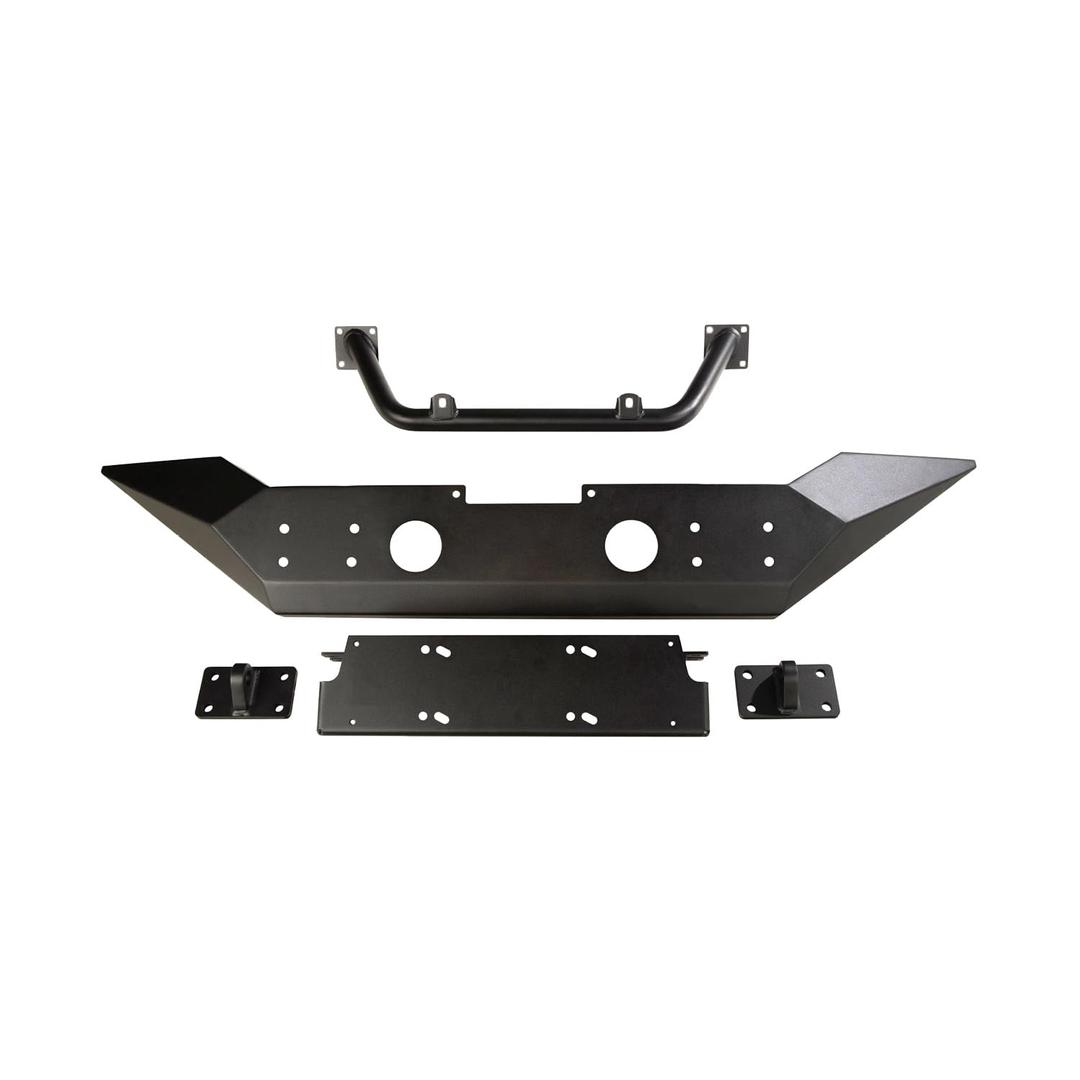 RUGGED RIDGE 11548.01 Spartan Bumper, Front | Full-Width w/High-Clearance Ends & Overrider, Steel, Textured Black Fits 2007-2018 Jeep Wrangler JK from The Twister Group RUGGED RIDGE 11548.01 Spartan Bumper, Front | Full-Width w/High-Clearance Ends & Overrider, Steel, Textured Black Fits 2007-2018 Jeep Wrangler JK - The Twister Group Tools product