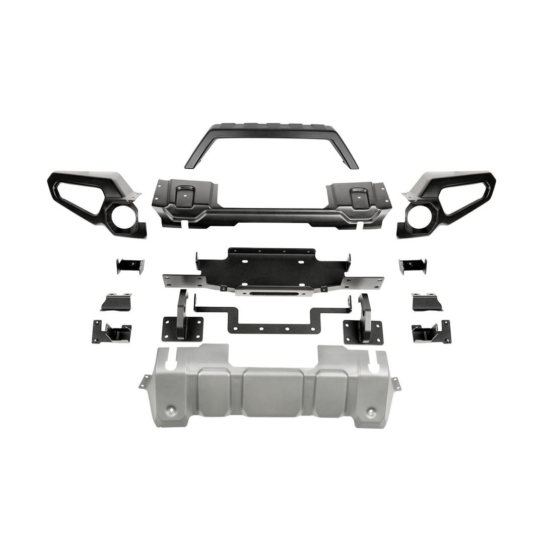 RUGGED RIDGE 11549.41 Venator Bumper, Front | Full Width w/Overrider & Winch Tray, Steel, Satin Black Fits 2018-2024 Jeep Wrangler JL; 2020-2024 Jeep Gladiator JT from The Twister Group RUGGED RIDGE 11549.41 Venator Bumper, Front | Full Width w/Overrider & Winch Tray, Steel, Satin Black Fits 2018-2024 Jeep Wrangler JL; 2020-2024 Jeep Gladiator JT - The Twister Group Tools product