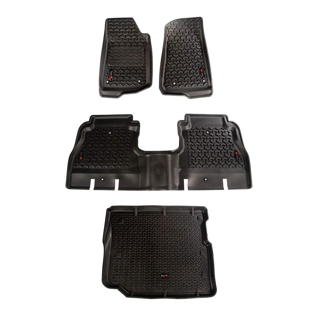 RUGGED RIDGE 12988.05 Floor Liner, Front/Rear/Cargo Fits 2018-2024 Jeep Wrangler JL 4-Door from The Twister Group RUGGED RIDGE 12988.05 Floor Liner, Front/Rear/Cargo Fits 2018-2024 Jeep Wrangler JL 4-Door - The Twister Group Tools product