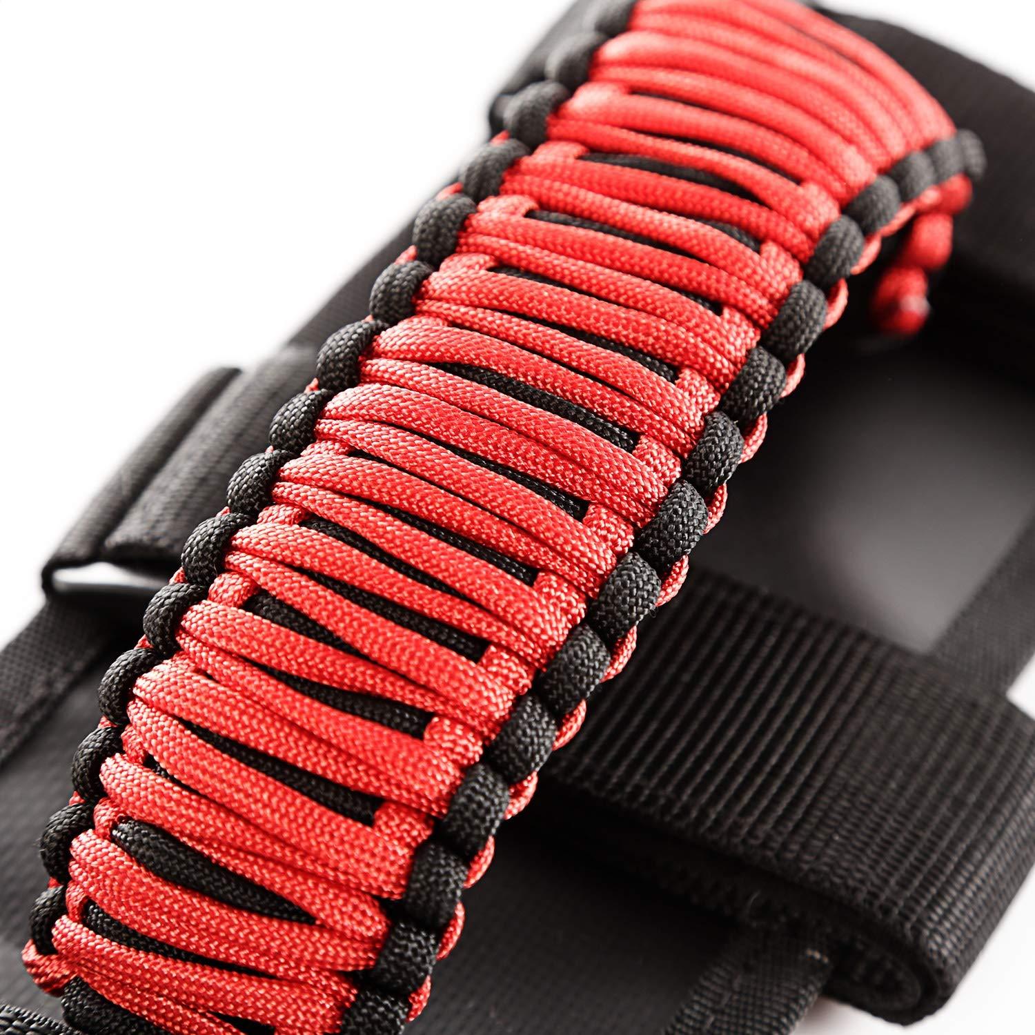 RUGGED RIDGE 13505.31 Grab Handle Kit, Paracord, Red/Black Fits 1955-2024 Jeep CJ/Wrangler; 2020-2024 Jeep Gladiator - High quality product image showing RUGGED RIDGE 13505.31 Grab Handle Kit, Paracord, Red/Black Fits 1955-2024 Jeep CJ/Wrangler; 2020-2024 Jeep Gladiator details and features RUGGED RIDGE 13505.31 Grab Handle Kit, Paracord, Red/Black Fits 1955-2024 Jeep CJ/Wrangler; 2020-2024 Jeep Gladiator - High quality product image showing RUGGED RIDGE 13505.31 Grab Handle Kit, Paracord, Red/Black Fits 1955-2024 Jeep CJ/Wrangler; 2020-2024 Jeep Gladiator details and features