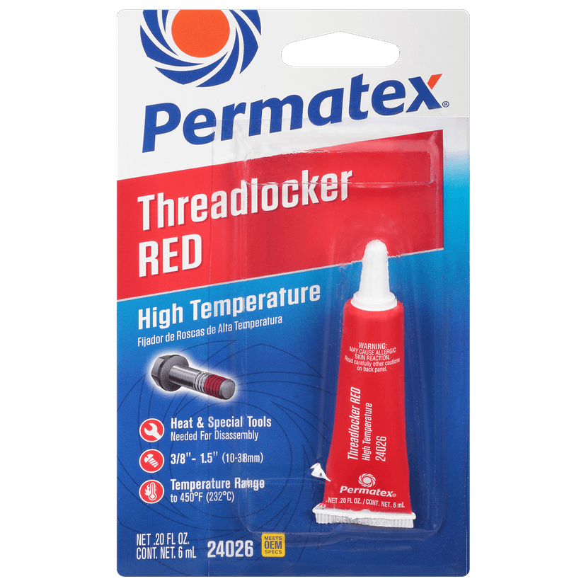 PERMATEX 24026 High Temperature Threadlocker Red, 6 ml PERMATEX 24026 High Temperature Threadlocker Red, 6 ml