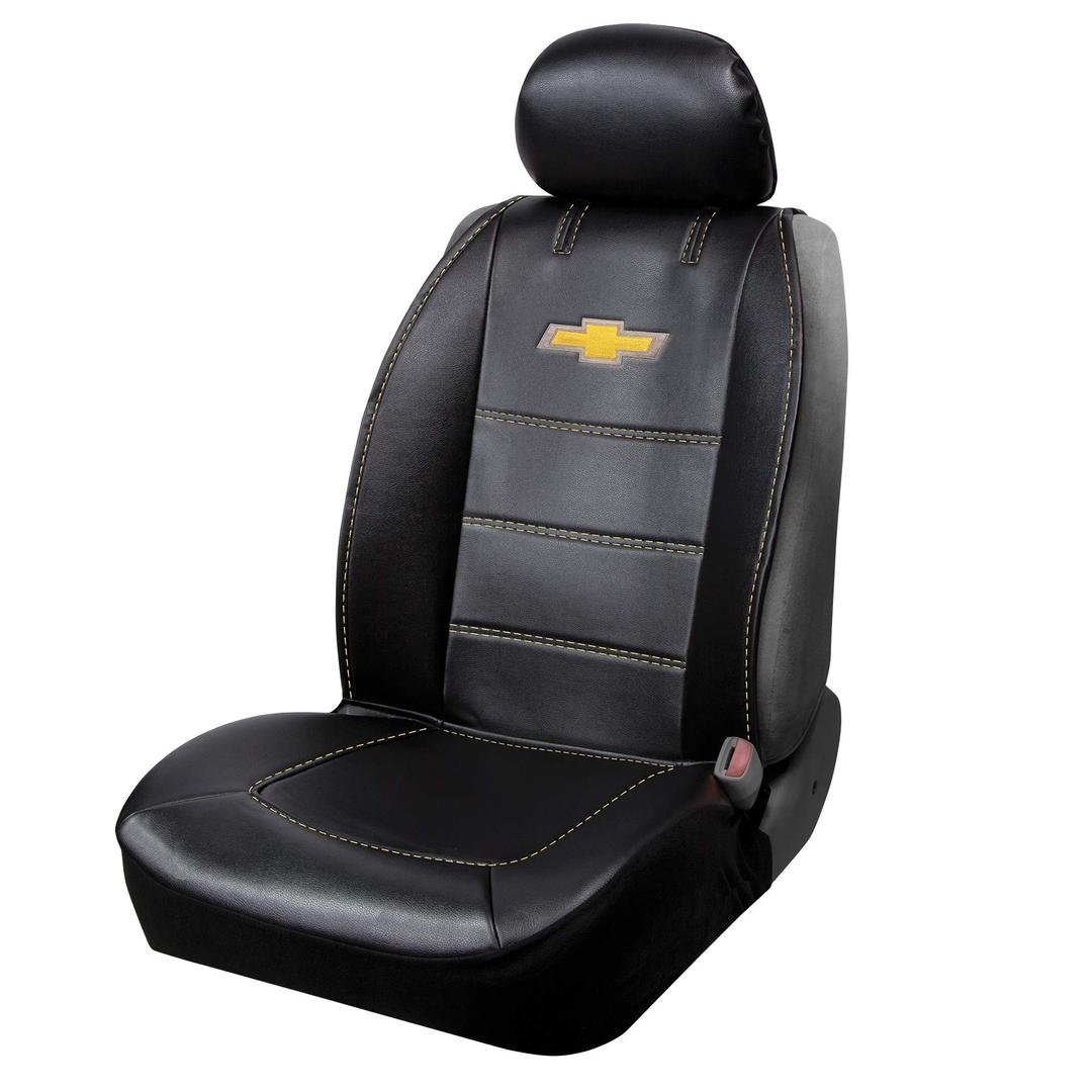 PLASTICOLOR 008626R01 Deluxe Seat Cover Compatible with Chevrolet Embroidered Logo High Contrast Stitching Premium 3pc Sideless, Black from The Twister Group PLASTICOLOR 008626R01 Deluxe Seat Cover Compatible with Chevrolet Embroidered Logo High Contrast Stitching Premium 3pc Sideless, Black - The Twister Group Tools product