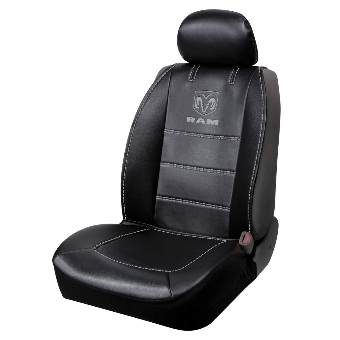 PLASTICOLOR 008628R25 RAM 3-Piece Deluxe Sideless Seat Cover - Gray Logo - 1 Ea, Black from The Twister Group PLASTICOLOR 008628R25 RAM 3-Piece Deluxe Sideless Seat Cover - Gray Logo - 1 Ea, Black - The Twister Group Tools product
